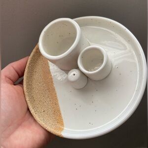 Ceramic Incense Holder with Smudge Stick & Palo Santo Holder Candle Holder